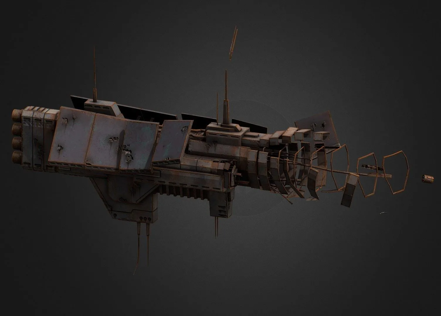 PBR Game 3D Models – Ancient Derelict 03