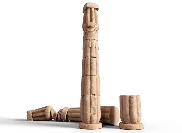 PBR Game 3D Models – Ancient Egyptian Pillar