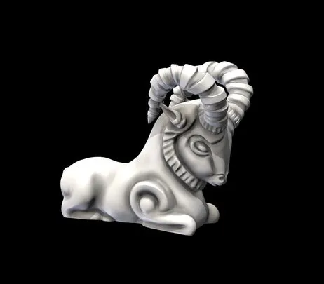 PBR Game 3D Models – Ancient Goat 3D Printable