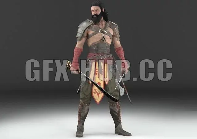 PBR Game 3D Models – Ancient Warrior