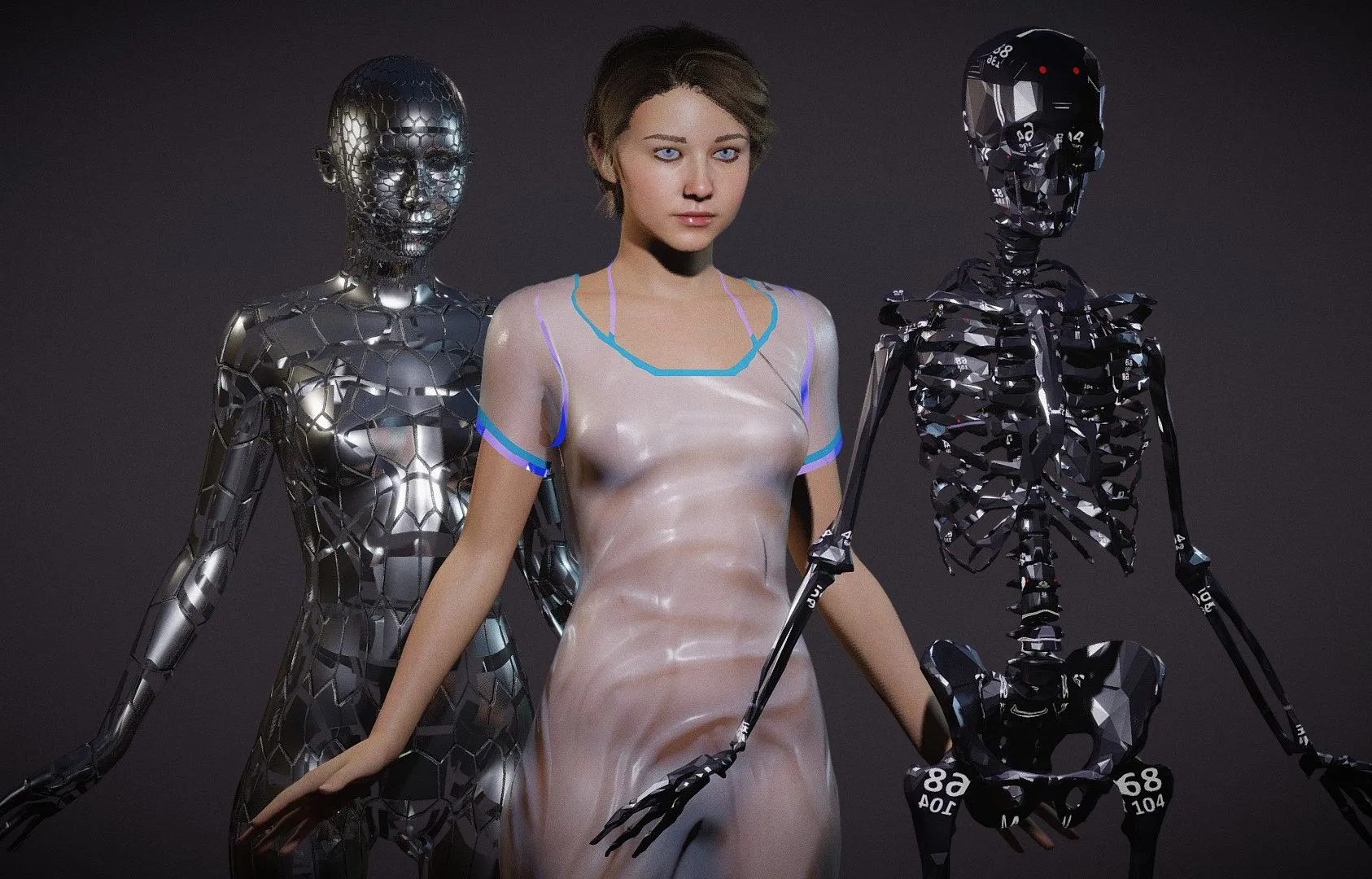 PBR Game 3D Models – Android Anatomy