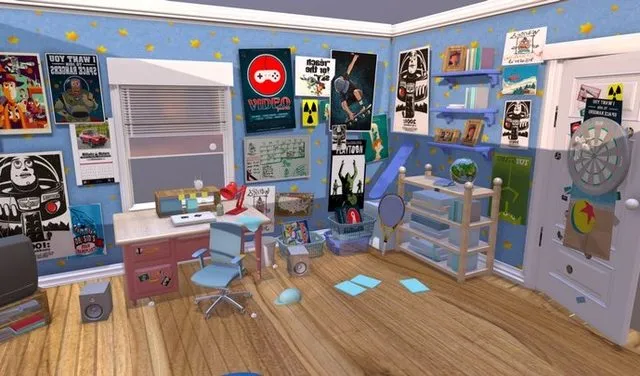 PBR Game 3D Models – Andy’s Room (Complete 360°)