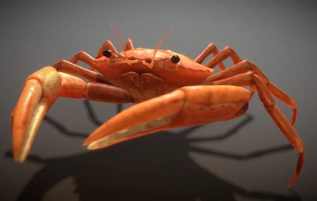 PBR Game 3D Models – Animated Crab