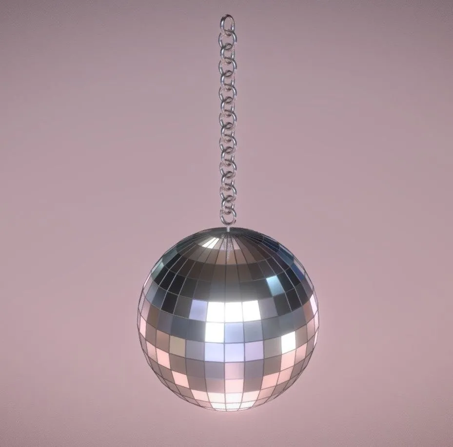 PBR Game 3D Models – Animated Disco Ball Low Poly