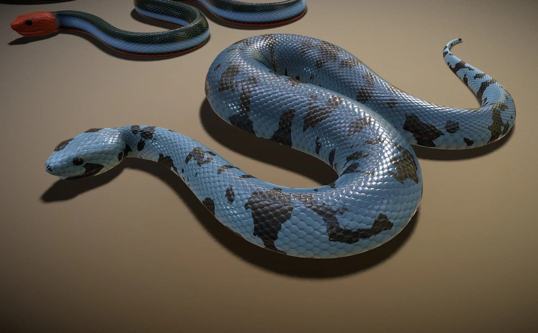 PBR Game 3D Models – Animated Snakes Pack