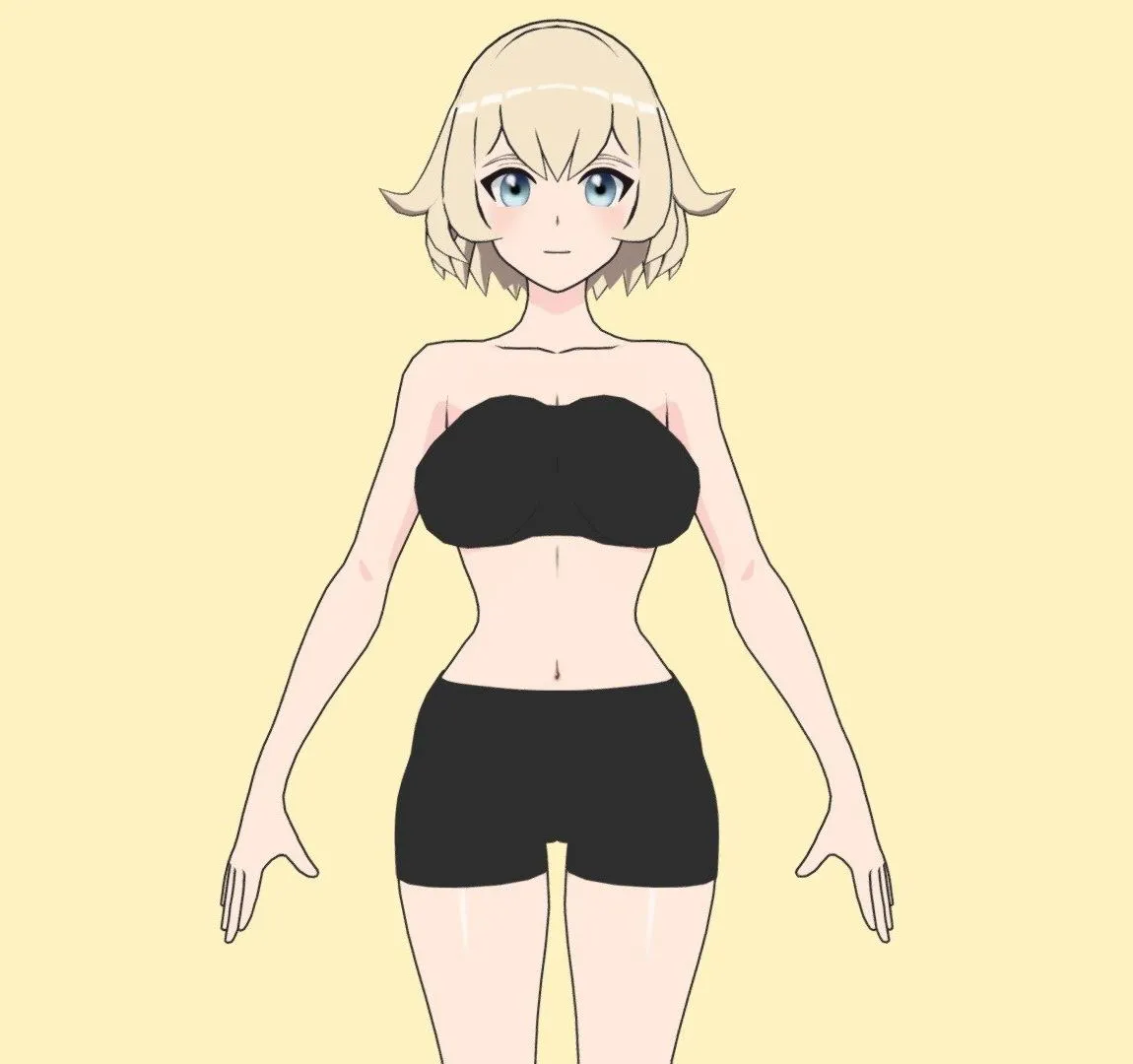 PBR Game 3D Models – Anime Base Natsuki