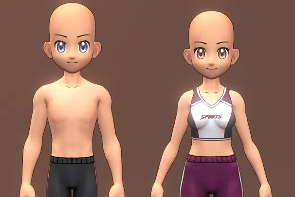 PBR Game 3D Models – Anime Base Pack