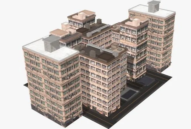 PBR Game 3D Models – Anime Building