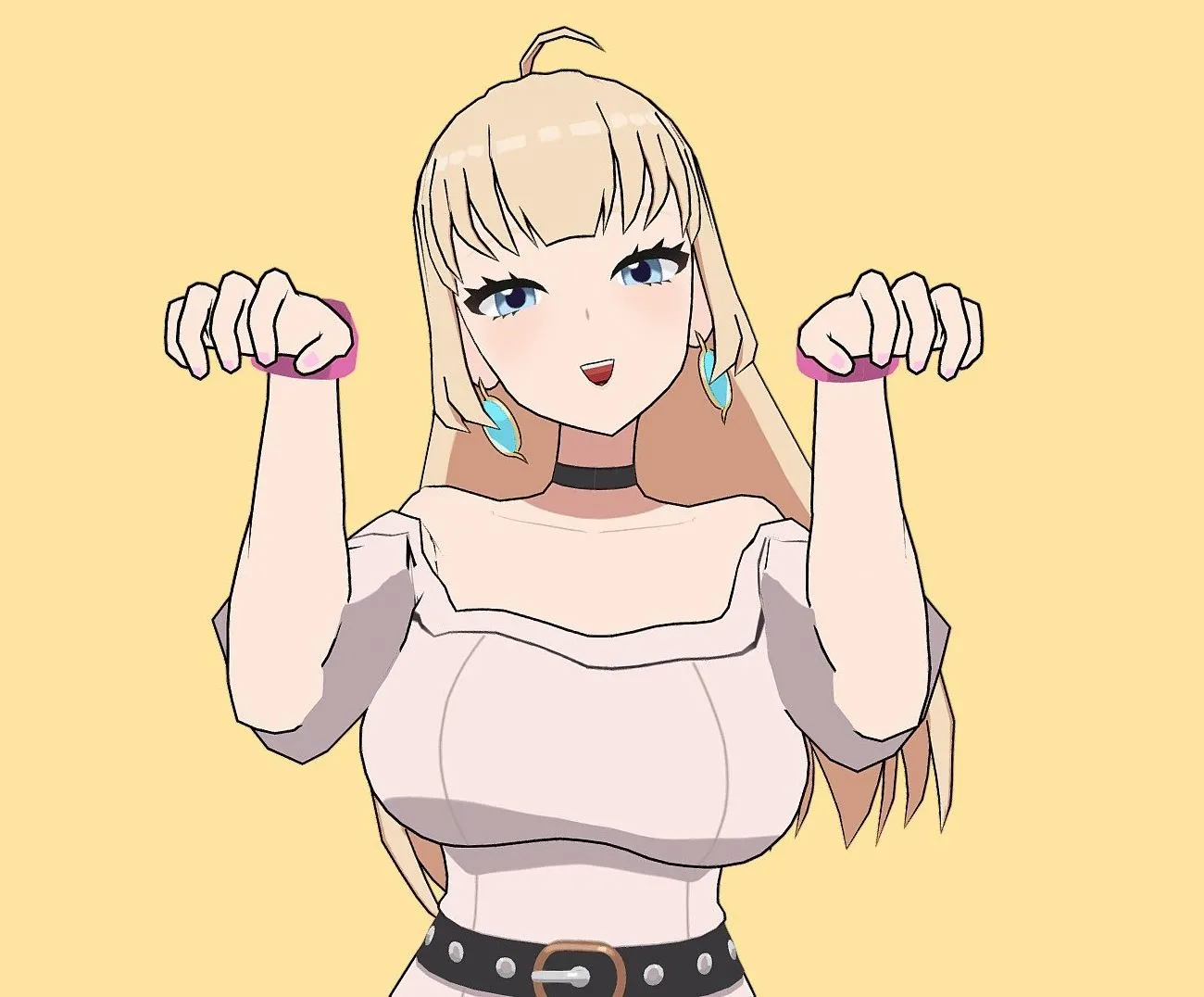 PBR Game 3D Models – Anime Girl Base