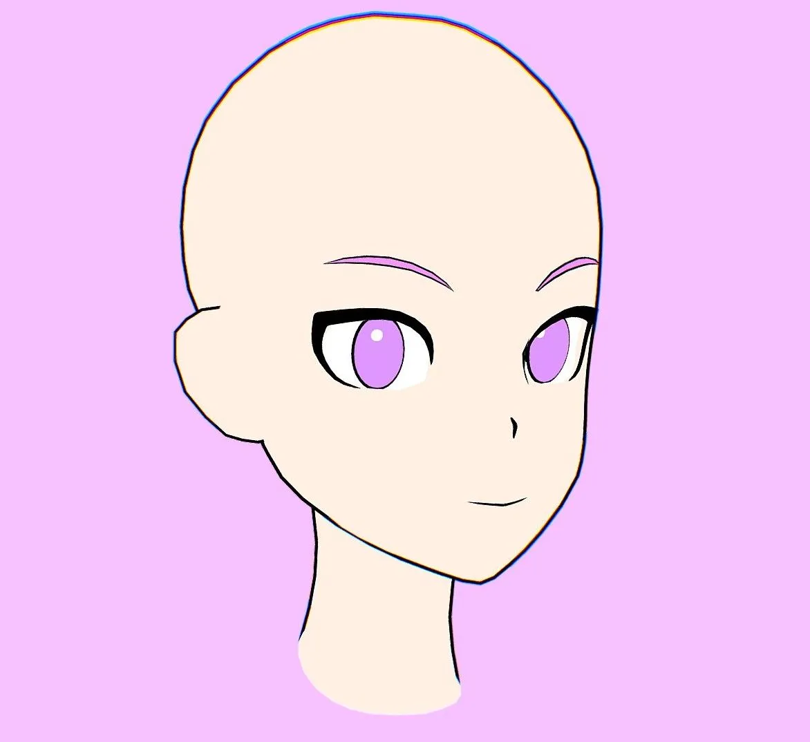 PBR Game 3D Models – Anime Head Pratice Free Download
