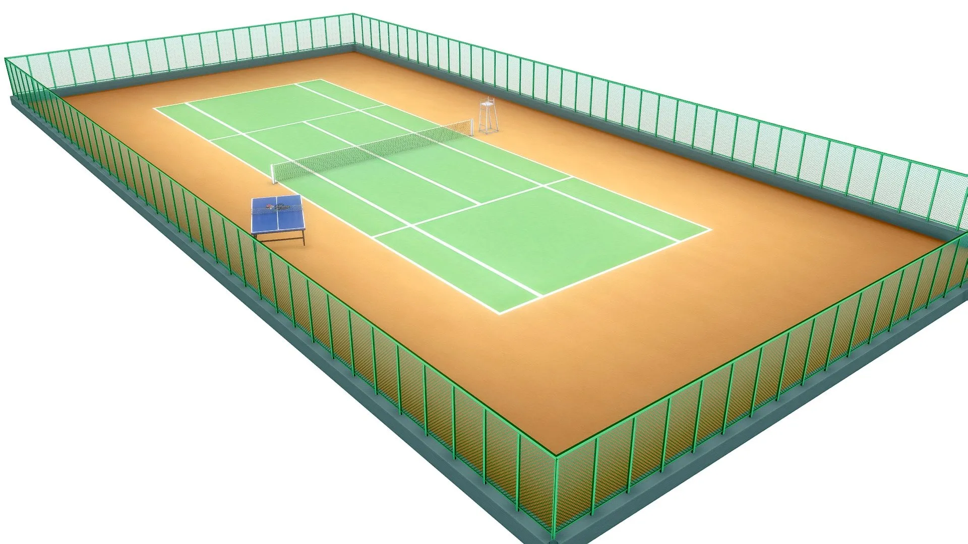 PBR Game 3D Models – Anime Tennis Court