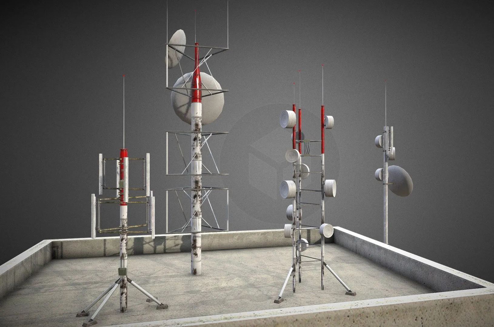 PBR Game 3D Models – Antennas