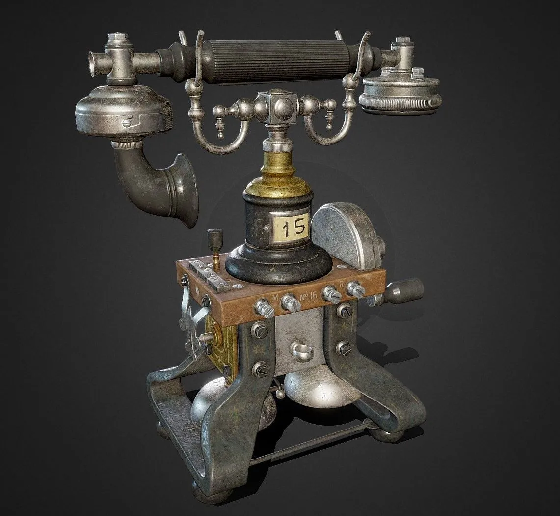PBR Game 3D Models – Antique Lm Ericsson Phone