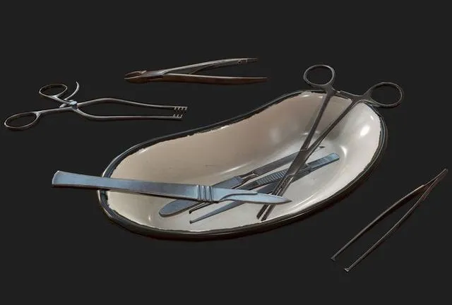 PBR Game 3D Models – Antique Surgical Tools
