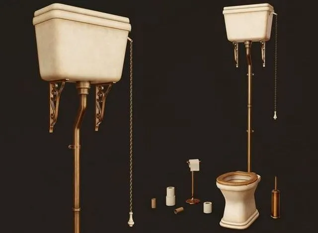 PBR Game 3D Models – Antique Toilet