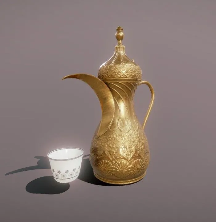 PBR Game 3D Models – Arabian Coffee Pot