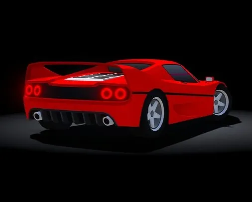 PBR Game 3D Models – ARCADE Acrux Racing Car