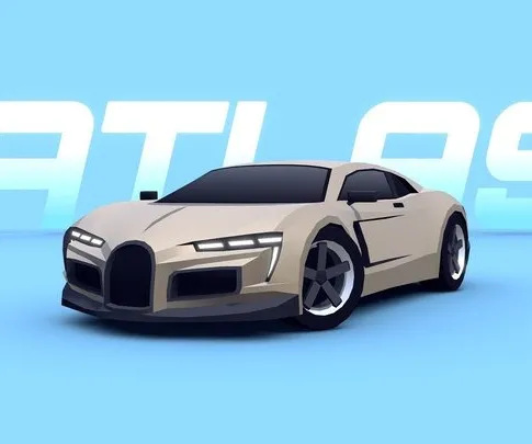 PBR Game 3D Models – ARCADE Atlas Hypercar