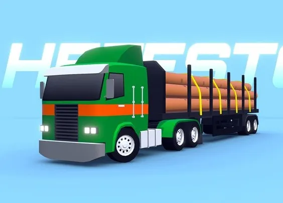 PBR Game 3D Models – ARCADE Hefesto Truck Wood Cargo