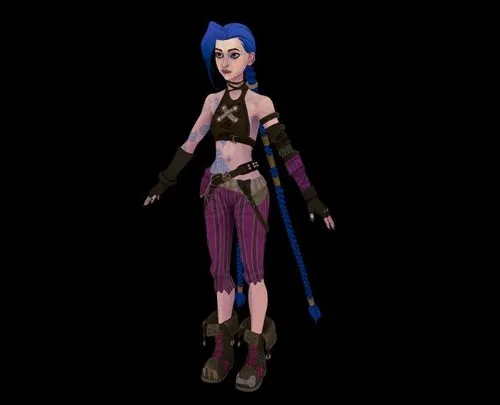 PBR Game 3D Models – Arcane Inspired Jinx Model