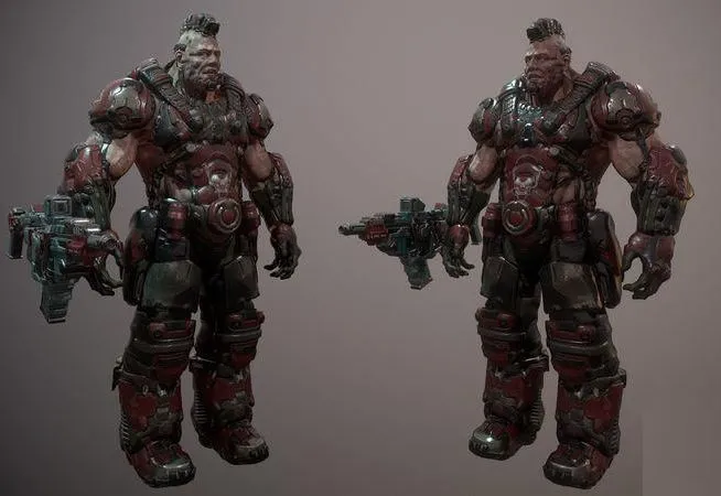 PBR Game 3D Models – Armored Trooper