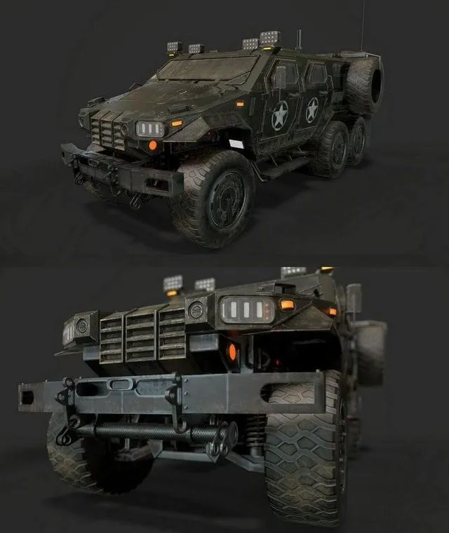 PBR Game 3D Models – Armored truck