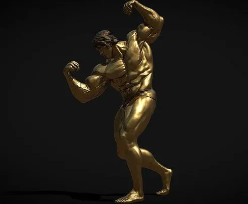 PBR Game 3D Models – Arnold Schwarzenegger Golden Trophy