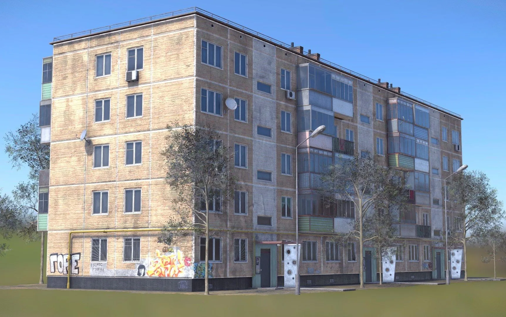 PBR Game 3D Models – Ars 325 Khrushchyovka Apartment