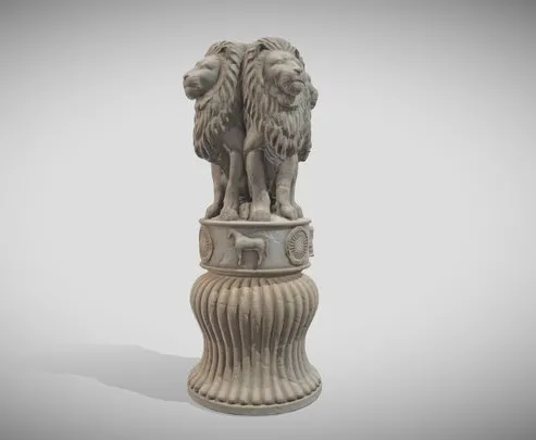 PBR Game 3D Models – Ashoka Lions   Version Two