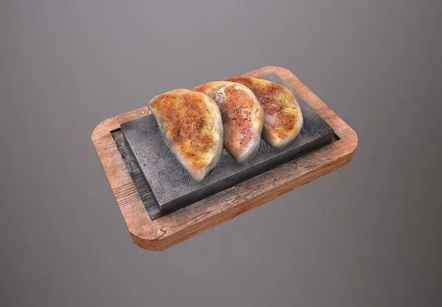 PBR Game 3D Models – Asia food Fried dumplings