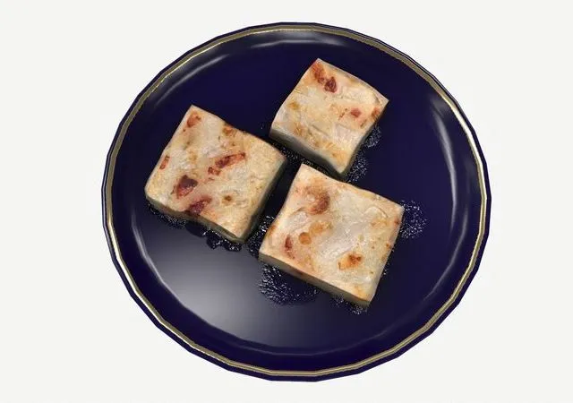 PBR Game 3D Models – Asia food turnip cake