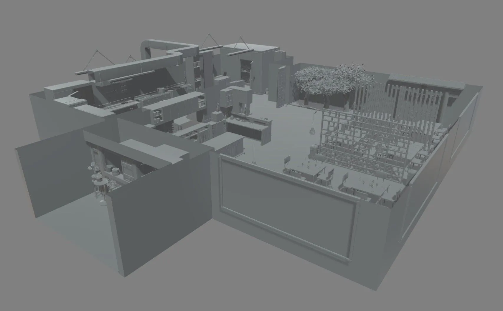 PBR Game 3D Models – Asian Restaurant