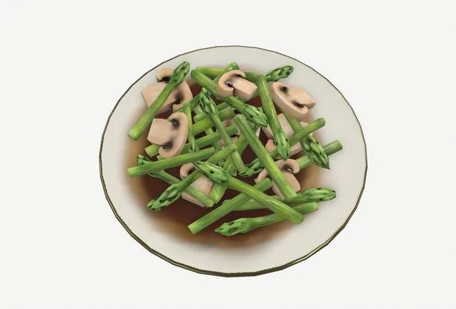 PBR Game 3D Models – Asparagus Straw Mushroom