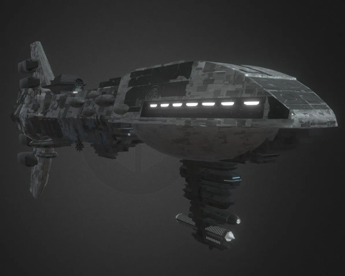 PBR Game 3D Models – Assault Frigate Model
