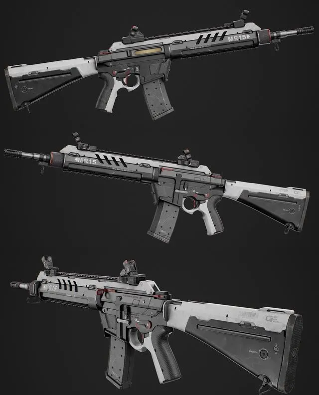 PBR Game 3D Models – Assault Rifle