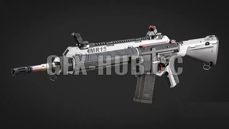 PBR Game 3D Models – Assault Rifle – Game Ready