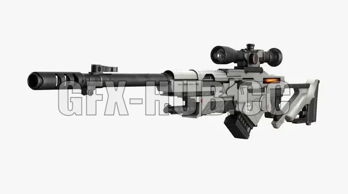 PBR Game 3D Models – Assault rifle