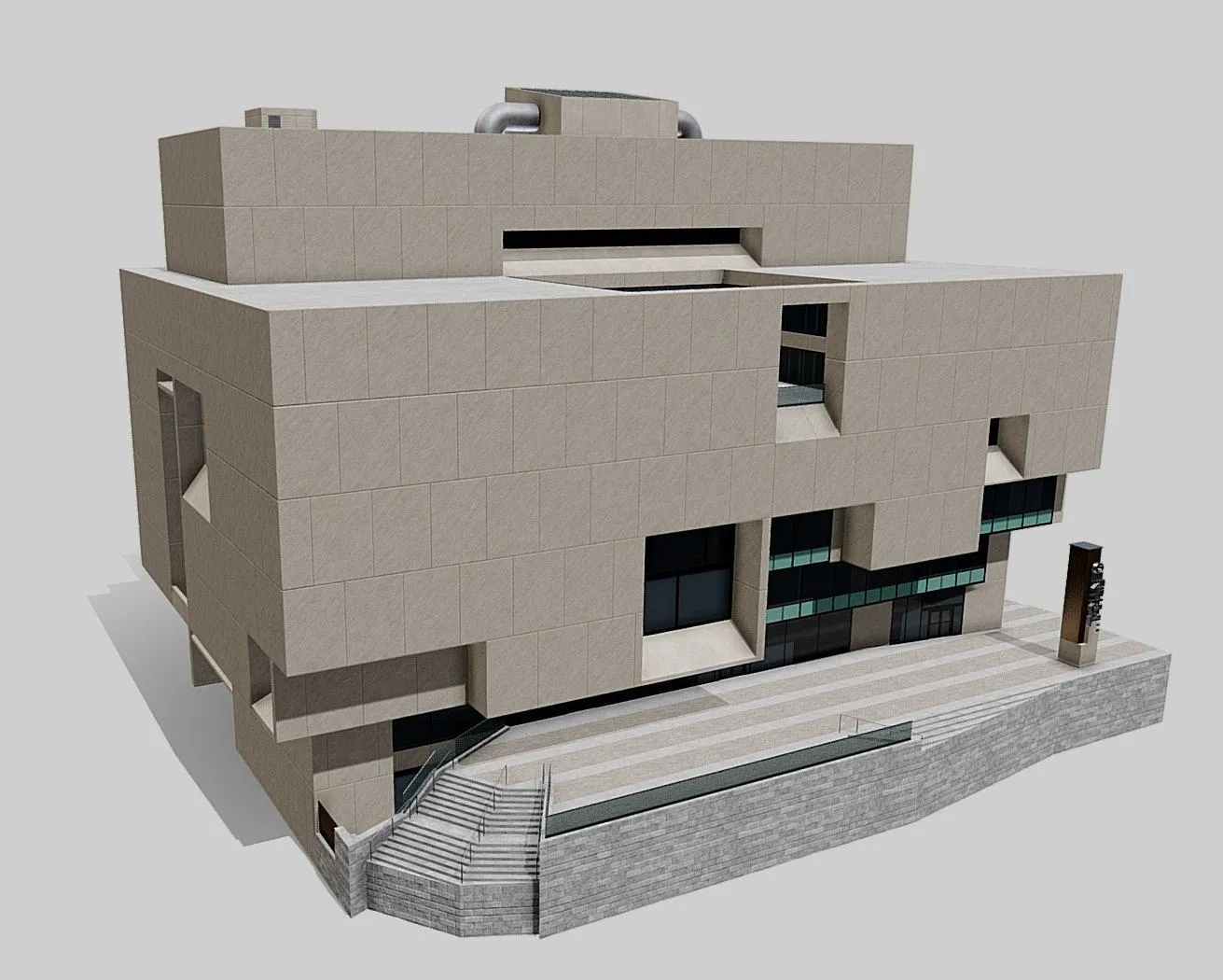 PBR Game 3D Models – Atlanta Central Library