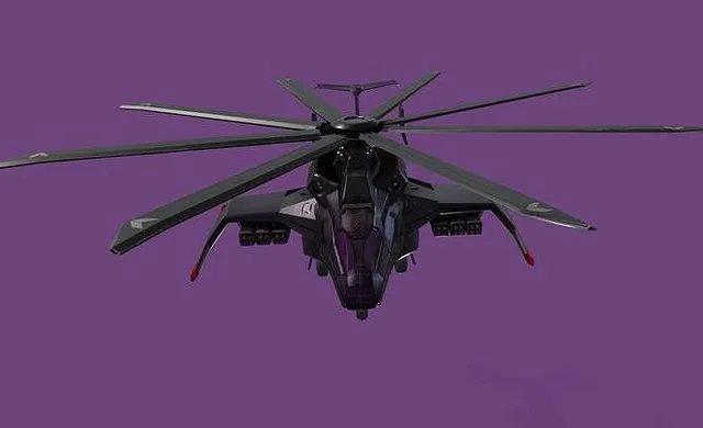 PBR Game 3D Models – Attack Helicopter Sci Fi (Generic)