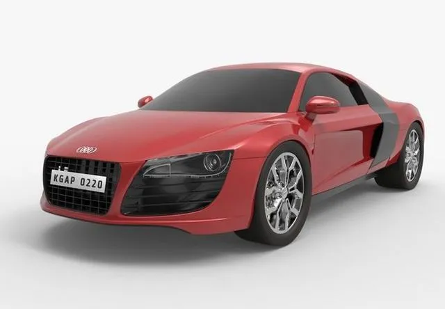 PBR Game 3D Models – Audi r8 car