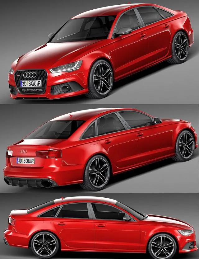 PBR Game 3D Models – Audi RS6 sedan 2015