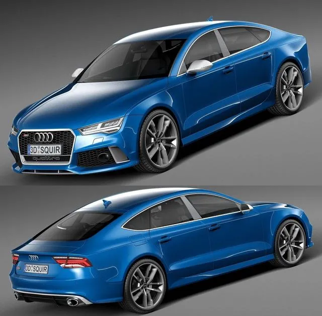 PBR Game 3D Models – Audi RS7 Sportback Performance 2016