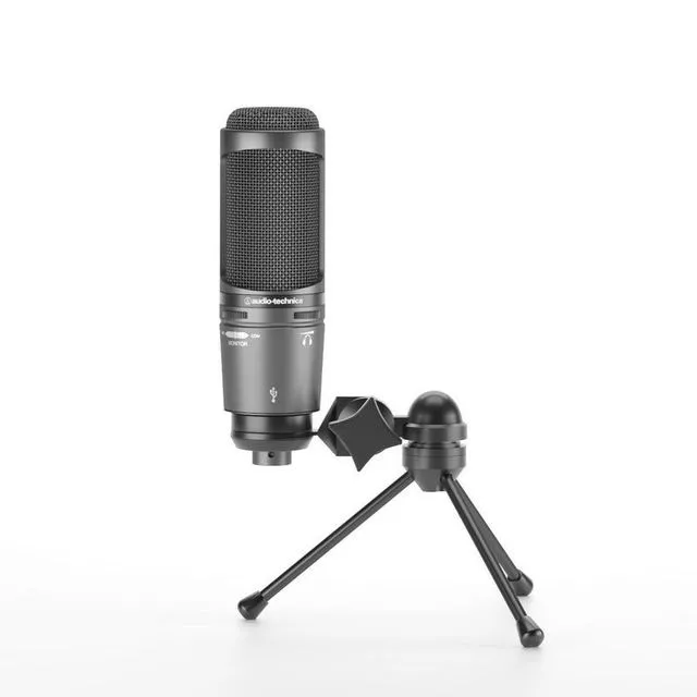 PBR Game 3D Models – Audio-Technica AT2020USB Plus Microphone with USB port on tripod