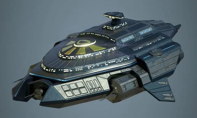 PBR Game 3D Models – Aurata Class Corvette
