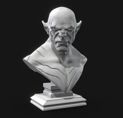 PBR Game 3D Models – Azog Bust For 3D Print