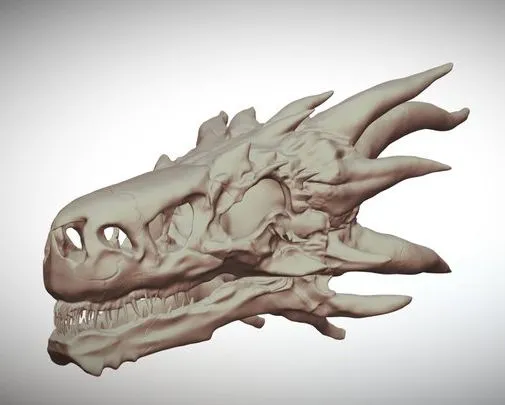 PBR Game 3D Models – Balerion Skull