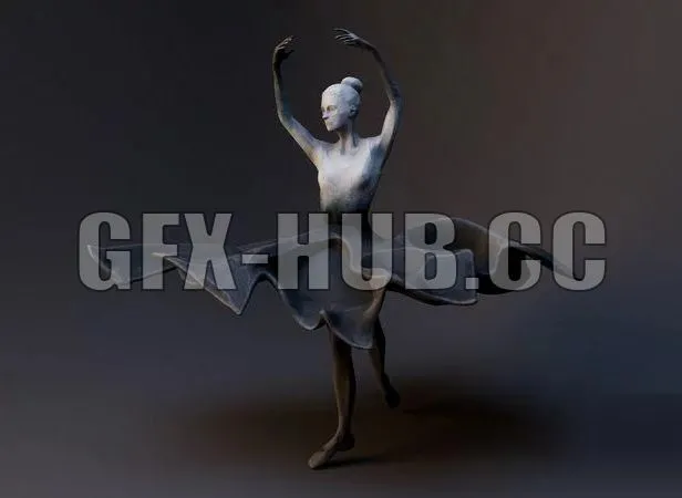 PBR Game 3D Models – Ballerina scuplture