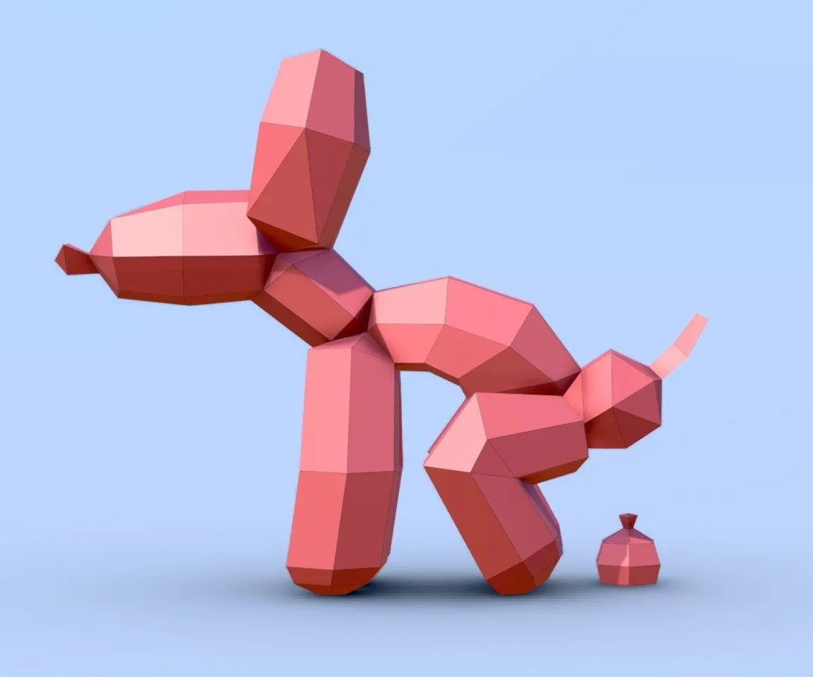 PBR Game 3D Models – Baloon Dog