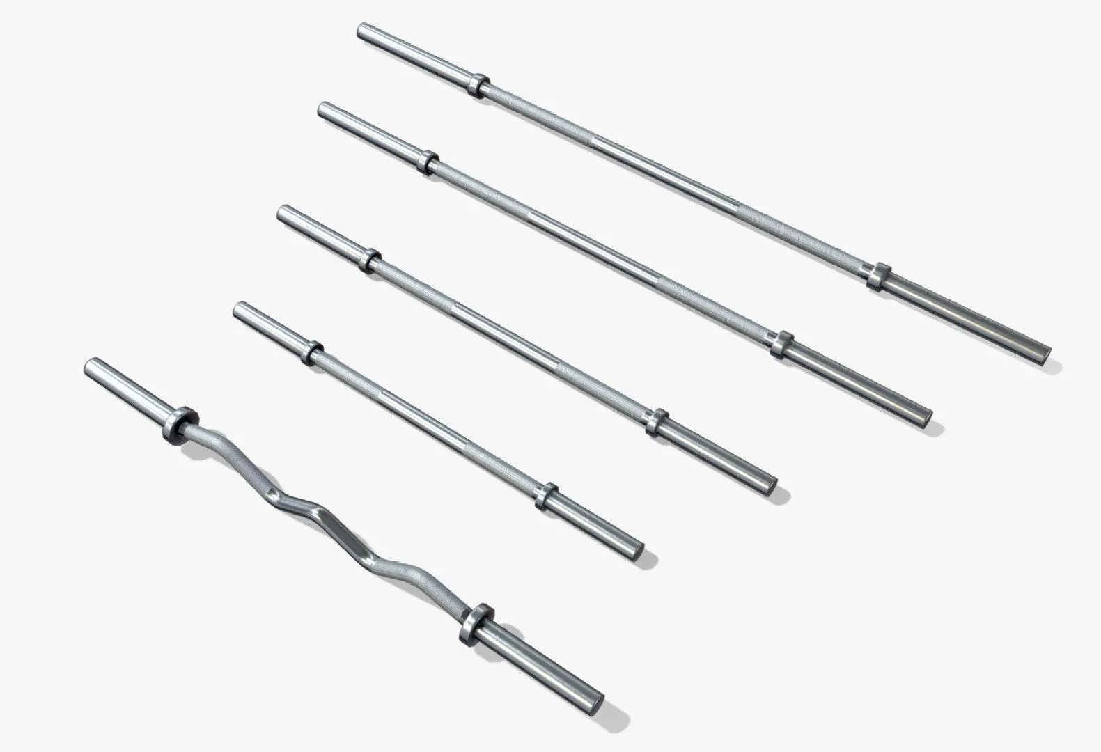 PBR Game 3D Models – Barbells Pack Low Poly