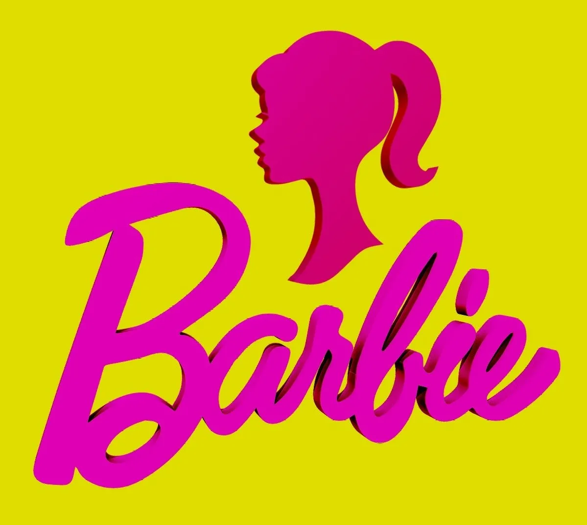 PBR Game 3D Models – Barbie Logo 3D